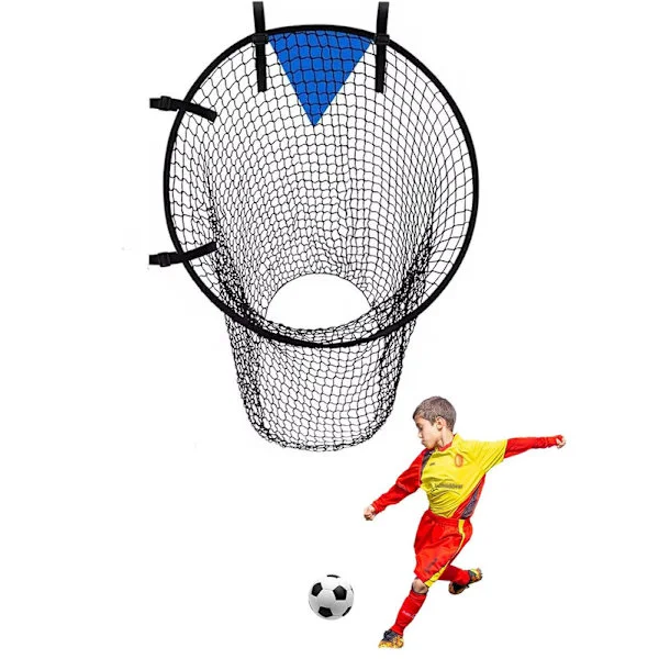 1-2-Pack Fotbollsmålnät för Skottträning, Portabelt Träningsnät för fotbollsmål, Hopvikbart Fotbollsmål, för Bakgård & Park
