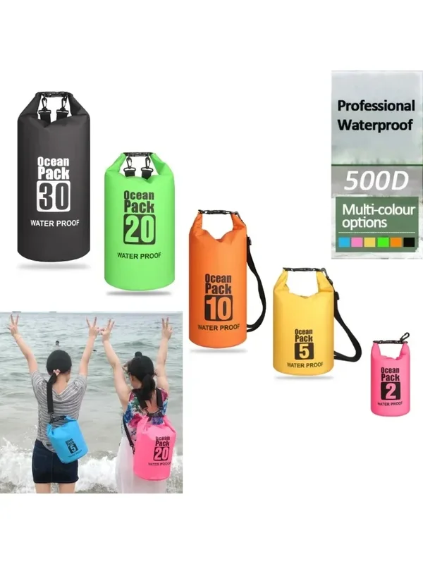 AliExpress - Wasserdichte Trocken-PVC-Taschen für Männer und Frauen, 2L/5L/10L/20L/30L, Outdoor-Schwimmeimertaschen, Rafting-Taschen