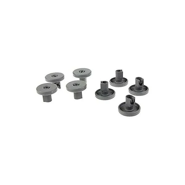8 x Universal diskmaskin nedre korg hjul (passar Electrolux Zanussi Aeg Tricity Juni Favorit Ikea Privileg Uvm)