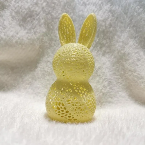 Påske uthulet kanin lampeskjerm, 3D-printet uthulet kanin lampeskjerm, kanin lampeskjerm festdekorasjon, påske kaninpynt dyrestatue