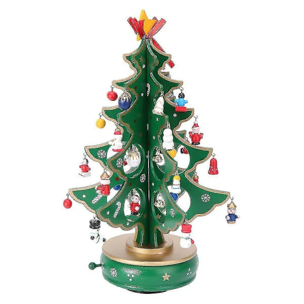 Juldekoration Vind Jul Speldosa Julgransfigur Julkarusell Speldosa Trä Julgran Speldosa