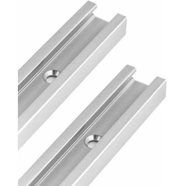 Lauwexe – 300 mm aluminiumstyrskena – 2-pack – 19 x 9,5 mm T-spår – kompatibel med cirkelsågar och spindelformare