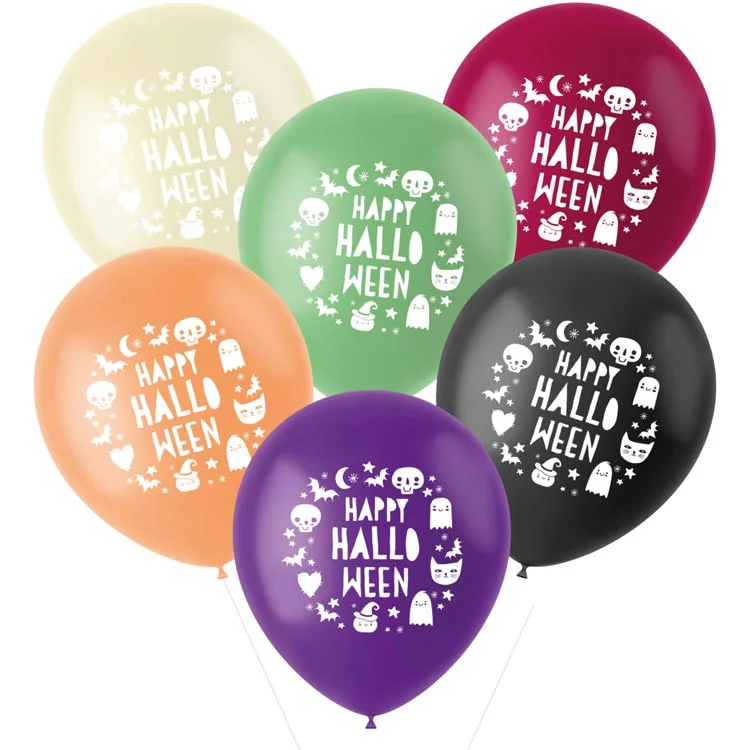 Happy Halloween Ballonger 6-pack - Halloween Dekoration - Kalaslagret.se