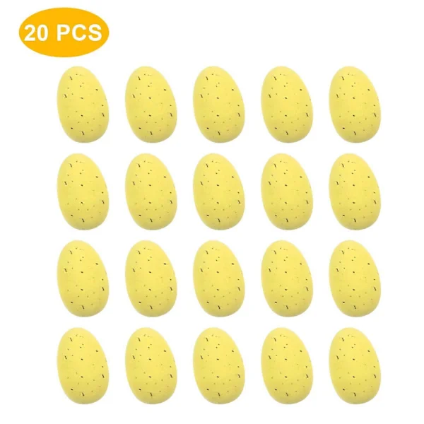20 st mini påskägg – säker skumplast, söta barnkalasgåvor, korgfyllare, trädgårdsminiatyrer, DIY-prydnad, påskdekoration – kompatibel
