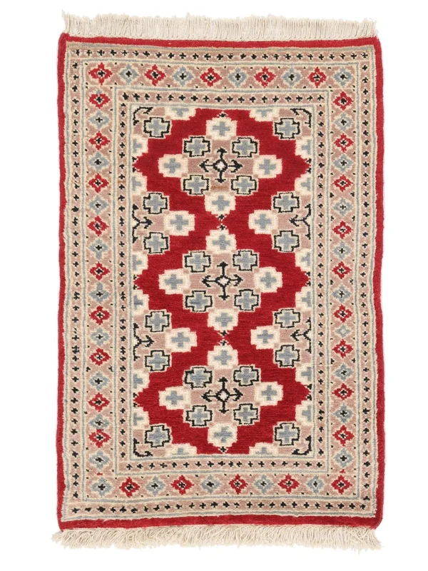 Hand Knotted Pakistan Bokhara 2Ply Rug 61X93 Brown/Dark Red