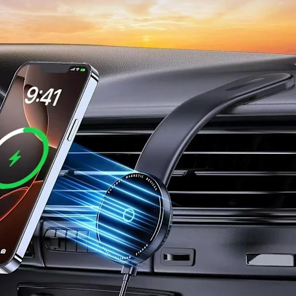 2025 Senaste Modellen för MagSafe Bilfäste Laddare Trådlös Billaddare Magnetisk Telefonhållare för Bil Telefonhållare Laddare Trådlös Laddare f