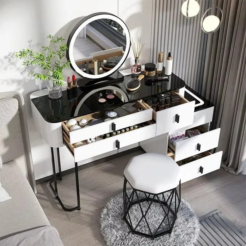 AliExpress - Nordic Smart Kommode Drahtlose Lade Licht Schlafzimmer Make-Up Eitelkeiten Tisch Multifunktionale Prinzessin Dressing Tisch