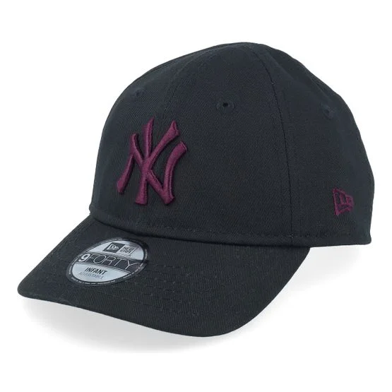 New Era - Negro adjustable Gorra - Kids New York Yankees Infant League Essential 9FORTY Black/Purple Adjustable @ Hatstore