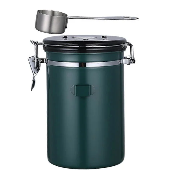 1,5L Bronze-colored Stainless Steel Airtight Coffee Canister with Date Tracker For Coffee, Vacuum Sealed Airtight Container