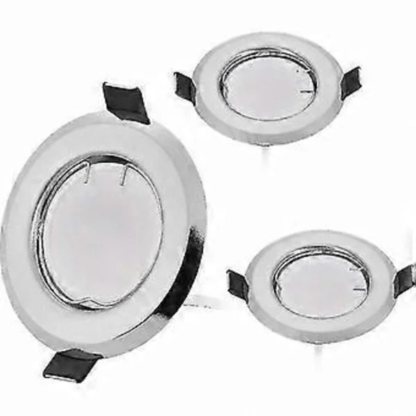 3-pack Ultra Slim Infällda LED Downlights, 5W Dimbar, 220V, 55mm Håltagning, Varmvit 3000K, 120° Spridningsvinkel
