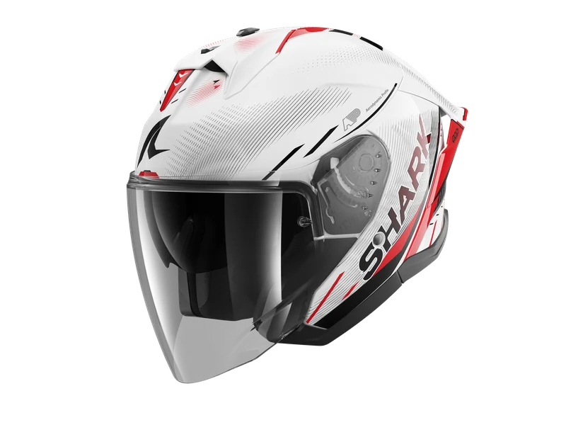 Casco Jet Shark Jet Cup Speed-Tech Bianco/Rosso/Nero L