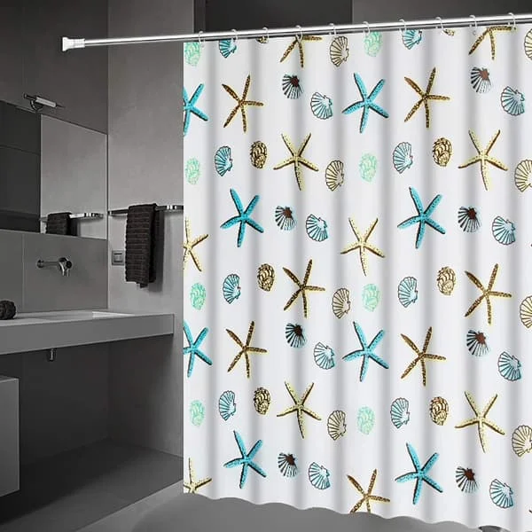 Anti-mold shower curtain - Extra long shower curtain with U-Hoo