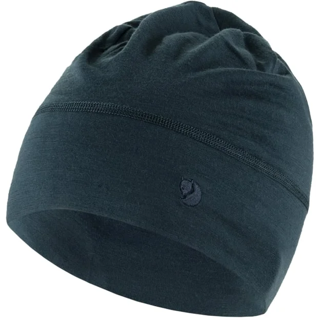 Fjällräven Women's Abisko Lite Wool Beanie in Dark Navy, Wolle
