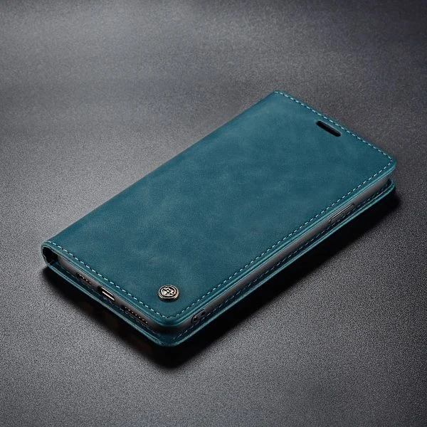 (For Samsung Galaxy S20 FE (4g/5g)) CaseMe Luksuriøst Retro Lommebokdeksel i Lær med Stativ og Kortlommer, Slank Design