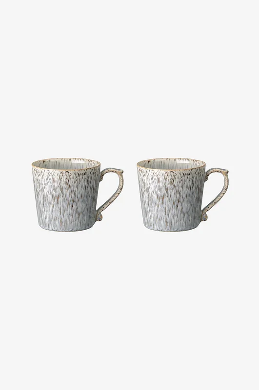 Denby - Mukit Halo Heritage Speckle 39 cl, 2/pakk. - Harmaa - Kupit & mukit - - Homeroom