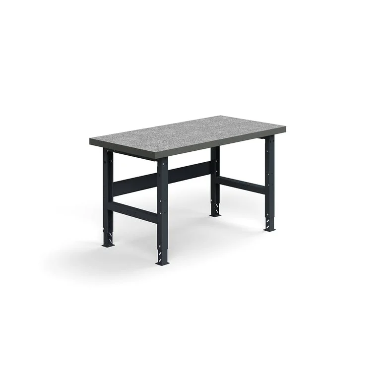 Heavy-duty workbench TRUST, 1500x760 mm, 600 kg load, vinyl