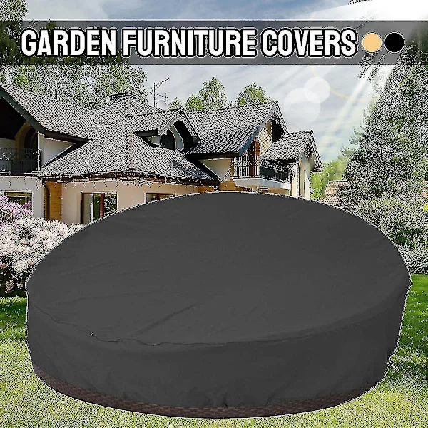 Udendørs Daybed Cover, Patio Daybed Cover Vandtæt Støvtæt Have Patio Udendørs Daybed Møbel Cover Rund Udendørs Havemøbel Cover
