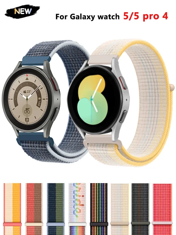 AliExpress - Bracelet boucle en nylon pour Samsung Galaxy Watch 4, Classic 46, 40, Active 2, Huawei gt 2, 3/4, Galaxy Watch 6, 5, Pro, 45mm, 44mm, 