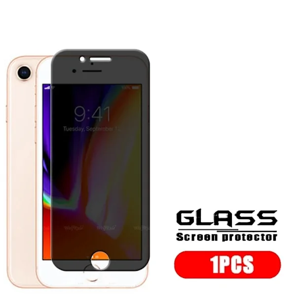 4/3/2/1 st För iPhone 8 Glas iPhone 8 Härdat Glas Telefonskydd Sekretess Anti-Spion Skydd Lim Skärmskydd iPhone 7 8