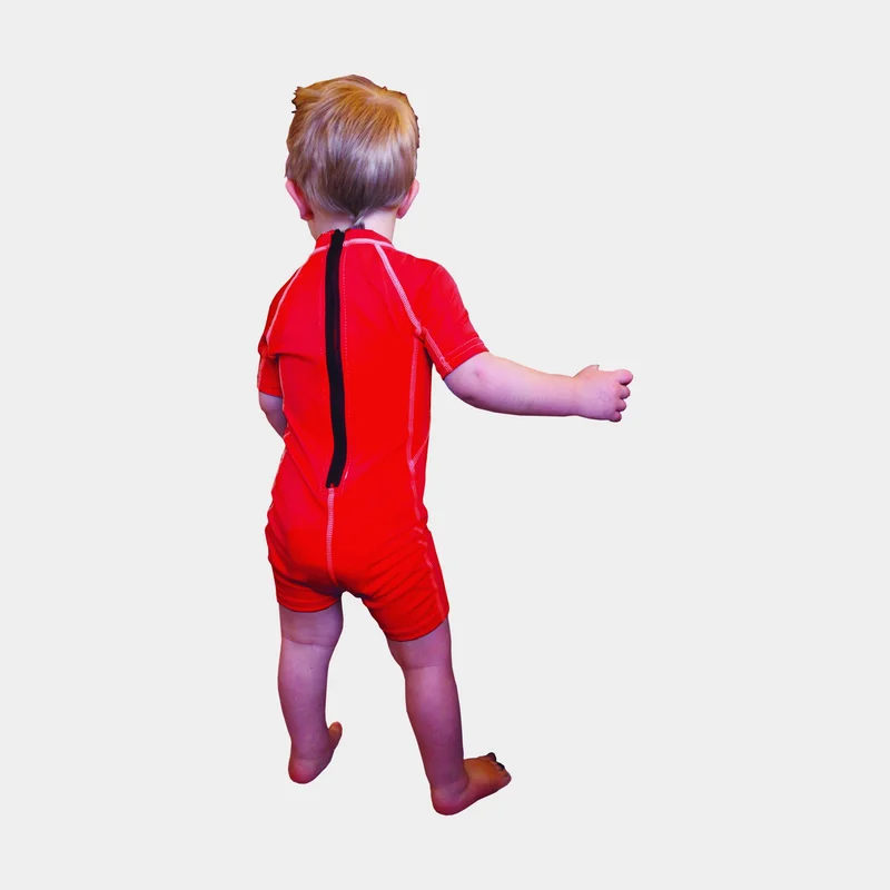 UV-dräkt för barn / rashguard BASE Kid Shorty Lycra, UV 50+, röd, 95 - 117 cm / 10 - 18 kg (2 år)