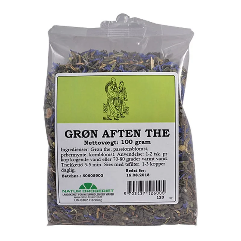 3 for 2 - Natur Drogeriet Grøn te Aften te 100 g, Helse & Madvarer, Te, Grøn Te