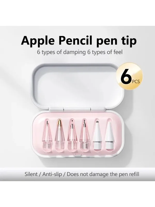 AliExpress - 4/6 embouts de remplacement pour Apple Pencil 1/2/3, Apple Pencil Pro 2B, pointes souples pour iPad Pro Pencil1/2/3, stylet à pointe fine