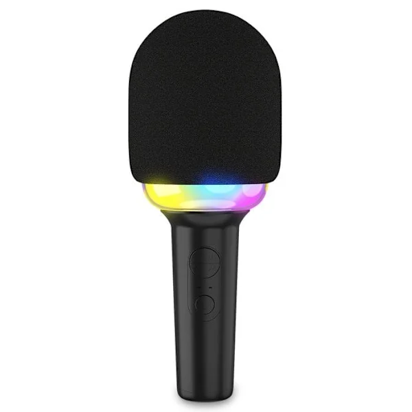 Mikrofon Karaoke Ledwood SINGMASTER, LED RGB-effekt, Bluetooth, 5 röst-effekter, batteritid 4H, högtalare 15W, USB-C-laddning