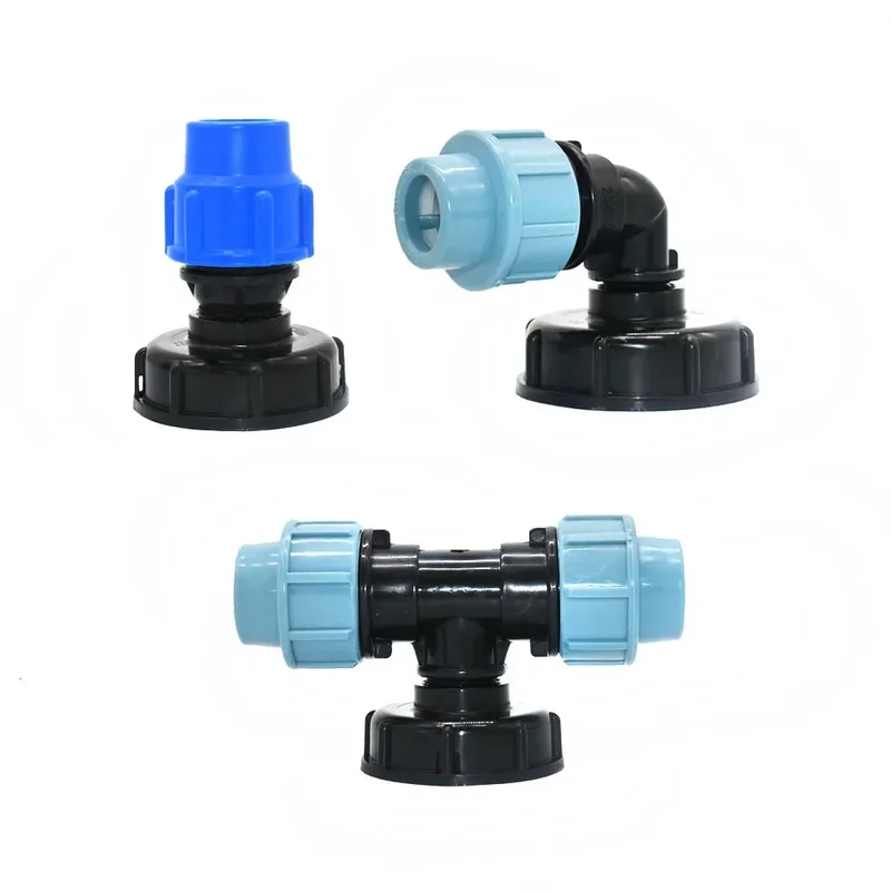 AliExpress - Ibc Tank adapter s60 x 20mm 25mm 32mm pe Rohr verbinder Winkel T-Stück Wasser Splitter Kunststoff rohr verschraubung für die Bewässerung 