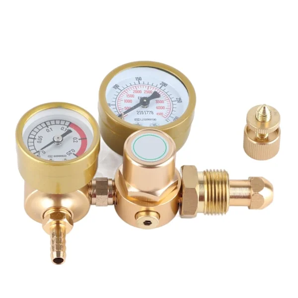 Argon CO2 Flow Meter TIG MIG Regulator 4500psi Cylinder Trykreducerende Ventil 1/4in Udgang 6.605 GPM