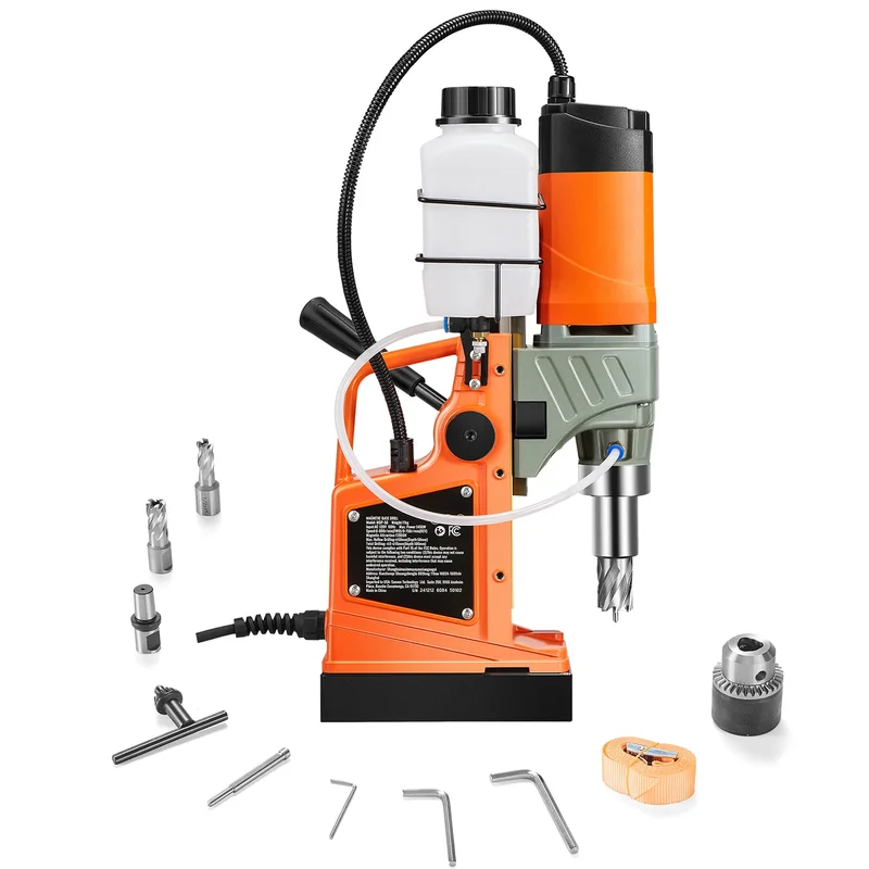 AliExpress - VEVOR Perceuse magnétique, 1450 W, perceuse électrique portable, diamètre d'alésage 40 mm, 12500 N, 800 tr/min, avec vitesse variable, 