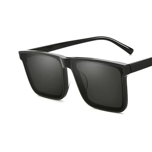 Nye Firkantede Solbriller Mænd Sorte Briller PC Linse Nuancer Oculos Briller Mandlige Solbriller Gafas Lyse Sorte Andre