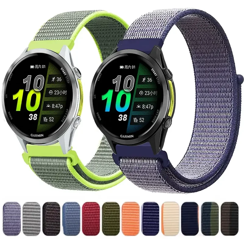 AliExpress - 20 mm 22 mm riem voor Garmin Vivoactive 6 5 Forerunner 970 570 165 55 965 265 255 955 Nylon lusarmband Garmin Active 6 5 band
