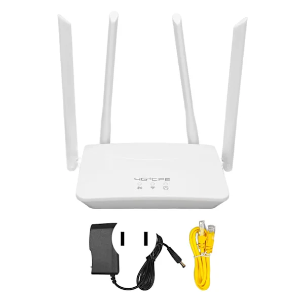 4G LTE trådlös router professionell 300 Mbps mobil WiFi-router med 4 antenner för B1 3 5 40 för asiatiskt område 100‐240V US-kontakt