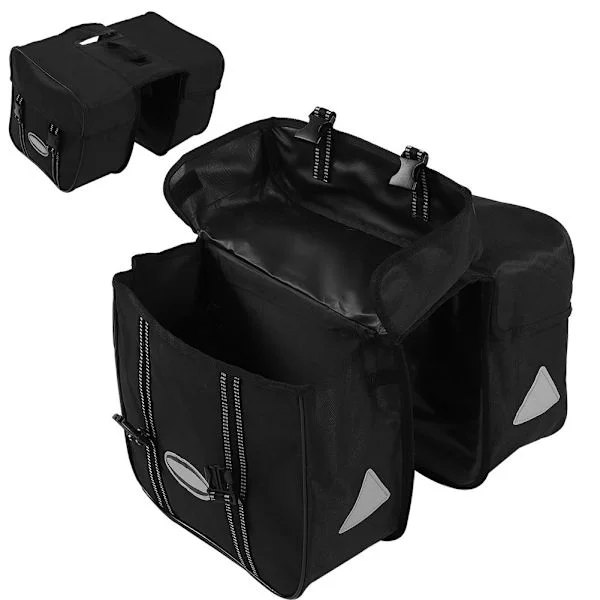 Waterproof Outdoor Bike Bicycle Rear Seat Tail Storage Bag Rack Trunk Travel Double Bag