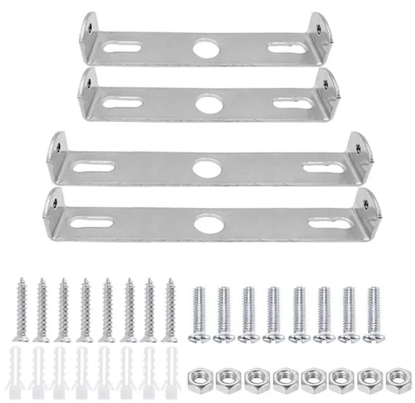 4x Takplate 2x 90mm 2x 100mm med 4 Pakker Skruer Lampebrakett Monteringsbraketter for Taklamper Monteringsbrakettdeler for Pendellamper