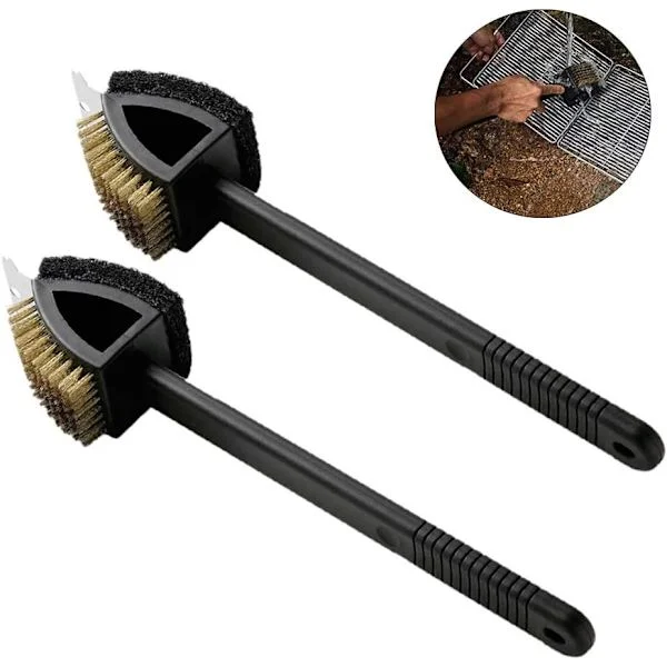 Grillborste i metalltråd för rengöring av ugn, grill och kök, 2-pack
