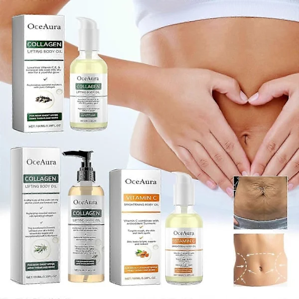 Kollagenlyftande kroppsolja för kvinnor, Beauty Lady Kollagenlyftande kroppsolja, Anti-aging kollagen