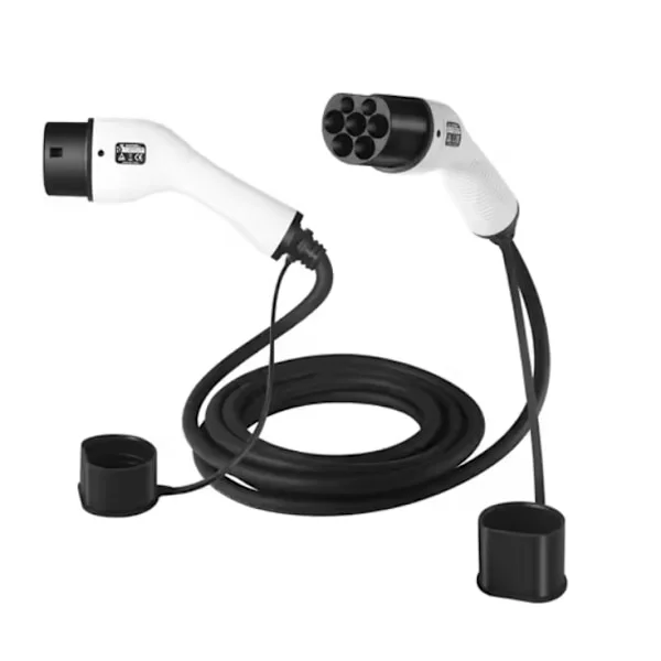 Laddkabel 5M - Typ 2 laddningskabel för 1 fas upp till 16A, 3,6 kW effekt.