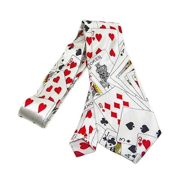 Herr Svart Slips Las Vegas Casino Slipsar Poker Tärningar Slipsar Affärsslips Kollega Arbets Slipsar