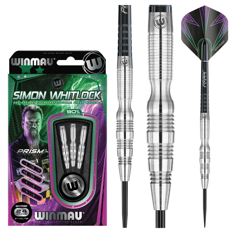 Winmau Simon Whitlock 2 Darts | Perfect Grip & Balance | 22g & 24g Steel Tip Darts 24g