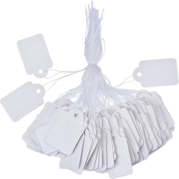 500-pack (35 x 22 mm) vita märketiketter prislappar