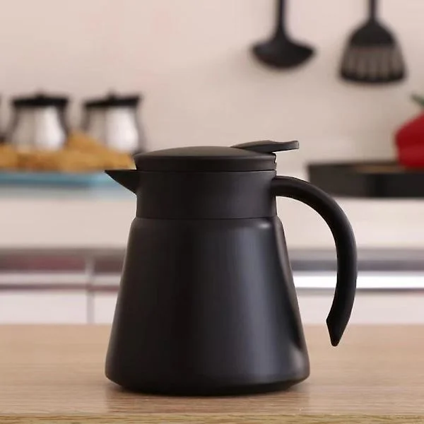 Stainless Steel Thermos Jug/Double-Walled Vacuum Insulated Coffee Pot with Push Button, For Coffee, Tea, Beverage 680ml-FX-
