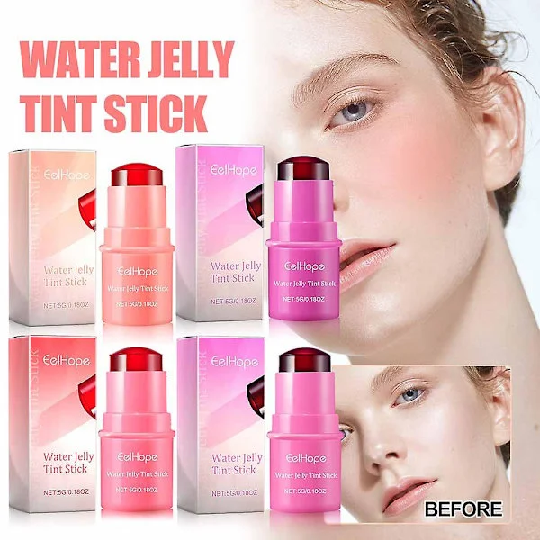 1/4 STK Blush Lip Gloss Stick til kvinder Contouring Brightening Makeup Blush til ansigtsmakeup Gave til fødselsdag