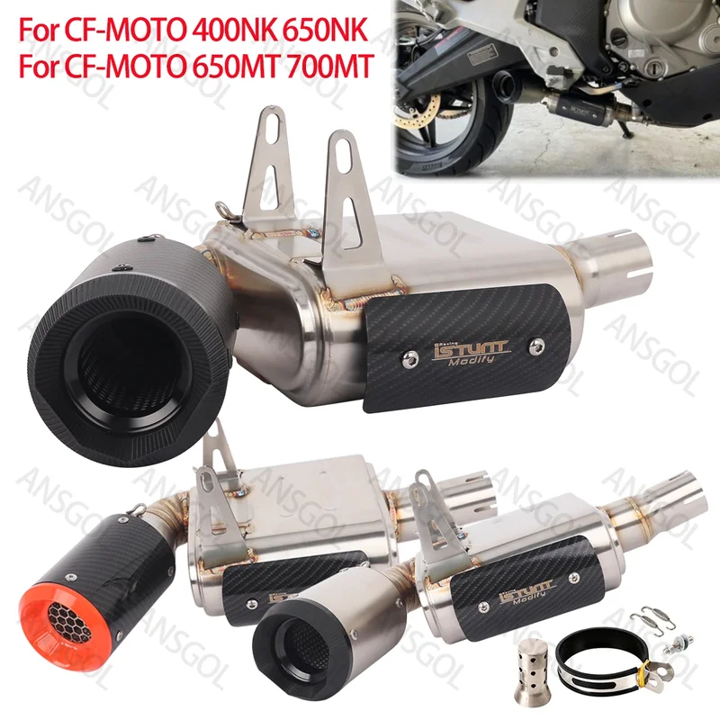 AliExpress - Sans lacet pour CF-MOTO 400NK 650MT système de tuyau d'échappement Moto silencieux lien tuyau CF-Moto 700MT silencieux tuyau avec DB 