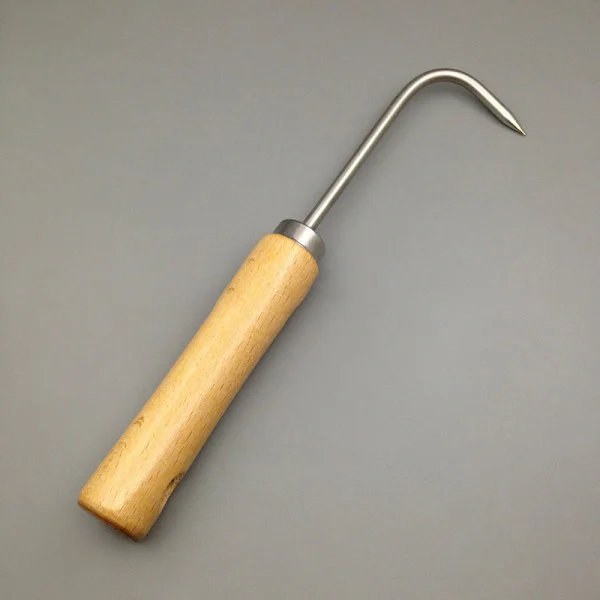 Fast kolstål Bonsai Tools Krok Trähandtag Slitstarkt gräs
