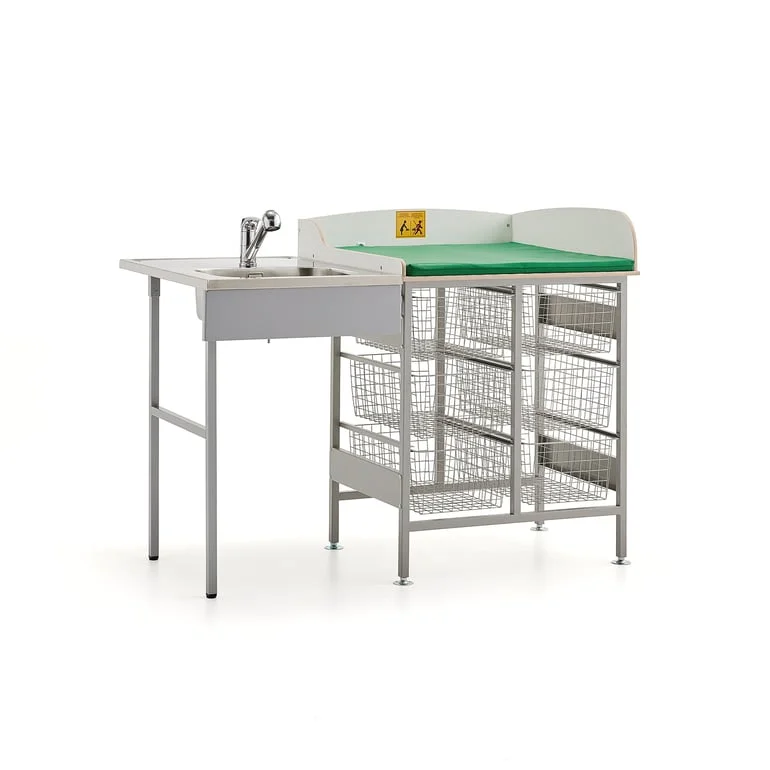 Stellebord NEIL, 6 stk. trådkurver, L1400 mm, venstre