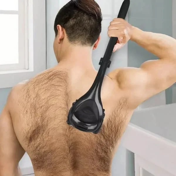 baKblade 2.0 PLUS - Ryggtrimmer för män (DIY), ergonomiskt handtag, våt eller torr rakning (blad ingår) | BAKBLADE,a