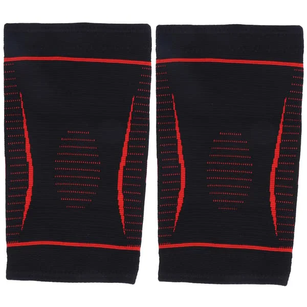 2 st Unisex Nylon Stickade Knäskydd Andningsbara Alla Sidor Håll Varma Löpning Sport Knäskydd Röd S
