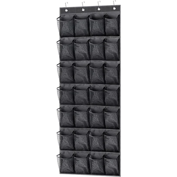 28 Store Lommer Over Dør Sko Oppbevaring Organiser Garderobe Sko Stativ Mesh Hengende Oppbevaring Sko Henger Holder Organizer