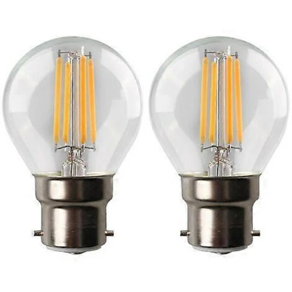 Uppsättning med 2 LED-lampor 4W B22 LED G45 Färgtemperatur: Varmvit 2700K